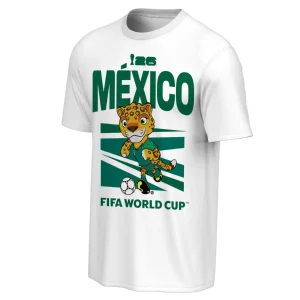 2026 WORLD CUP MEXICO MASCOT WHITE T-SHIRT - UNISEX